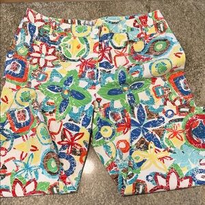 Colorful Floral Print Capri Pants by Chicos in Size 2.5